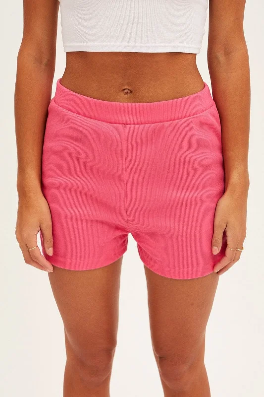 Pink Crop Top Loungewear Set