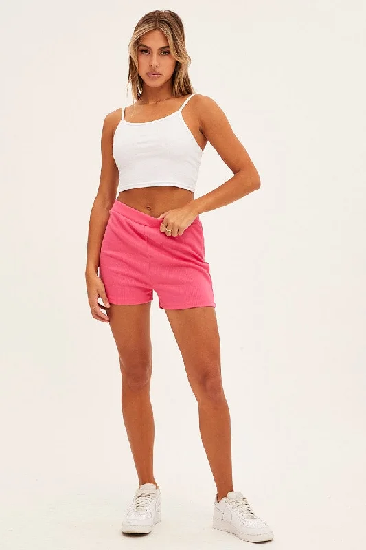 Pink Crop Top Loungewear Set