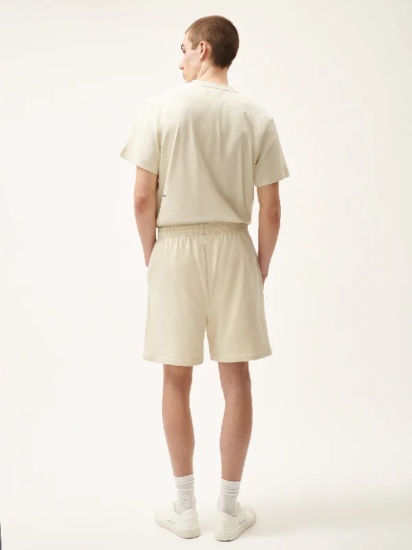 365 Midweight Mid Length Shorts—travertine-beige