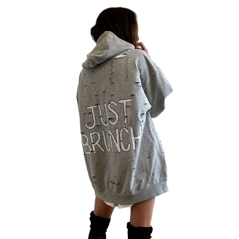 'BRUNCH TIME' PAINTED HOODIE