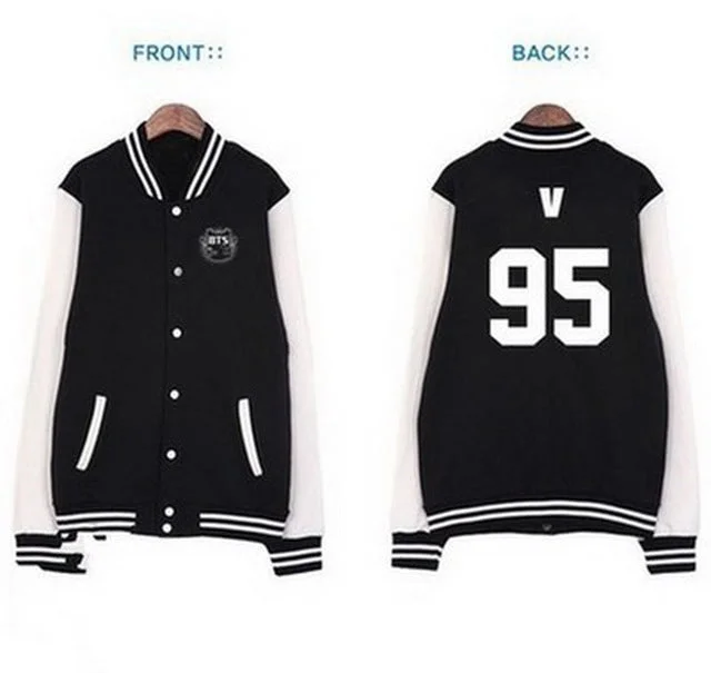 BTS Bangtan Boys baseball uniform Jungkook jhope jin jimin v suga long sleeve jacket high quality hoody Sweatshirt