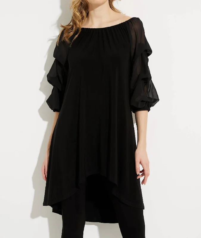 Cold Shoulder Tunic In Black