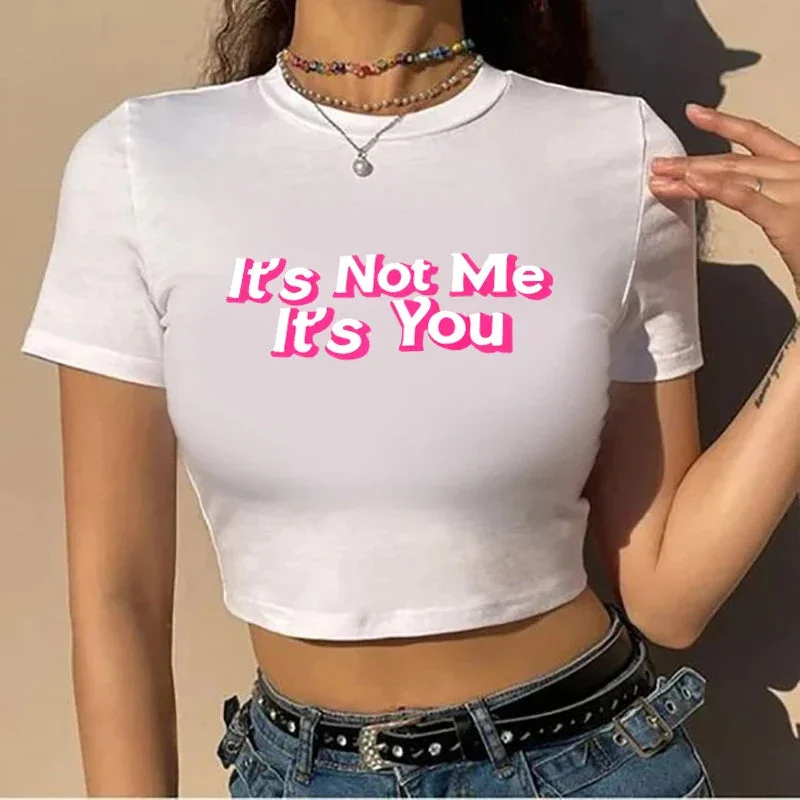 Not Me Not You Y2k Custom Crop Top Fairy Grunge Crop Top