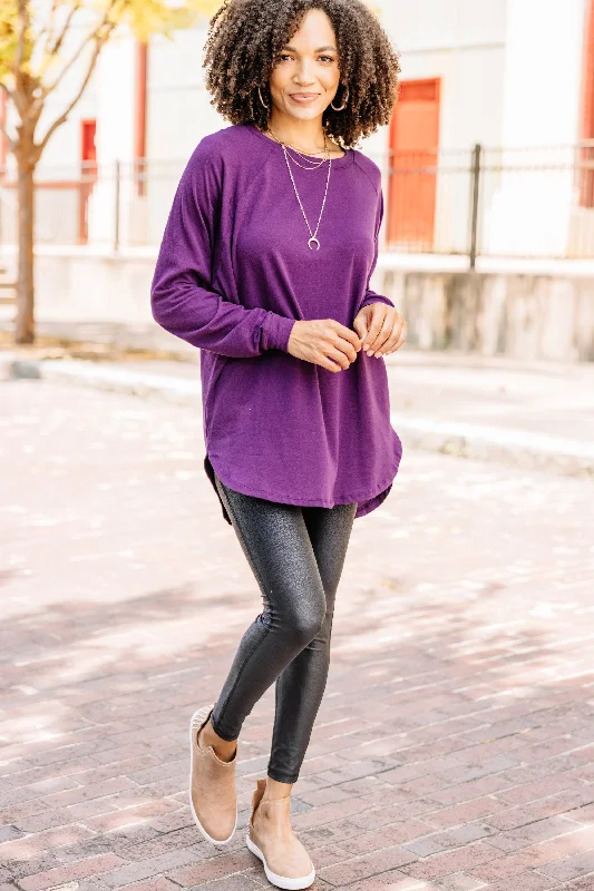 Easy Like Sunday Eggplant Purple Tunic