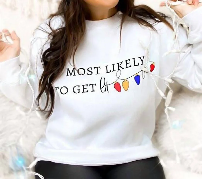 Get Lit Sweatshirt In White