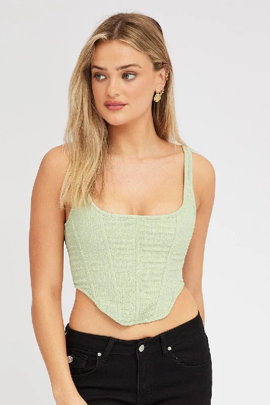 Green Corset Top Texture