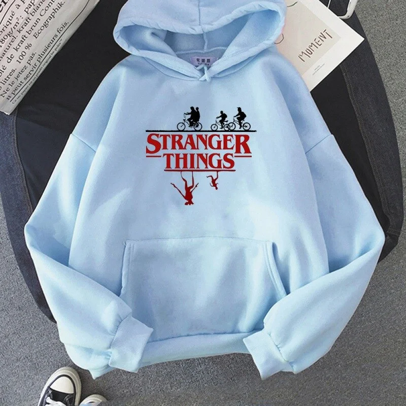 FashionSierra - Stranger Things Anime Print Hoodies