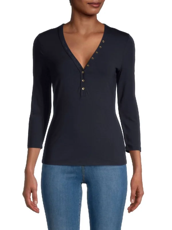 Margot Top In Navy