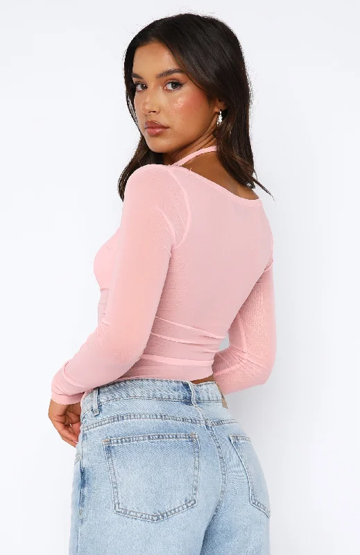 Passion For You Long Sleeve Top Baby Pink