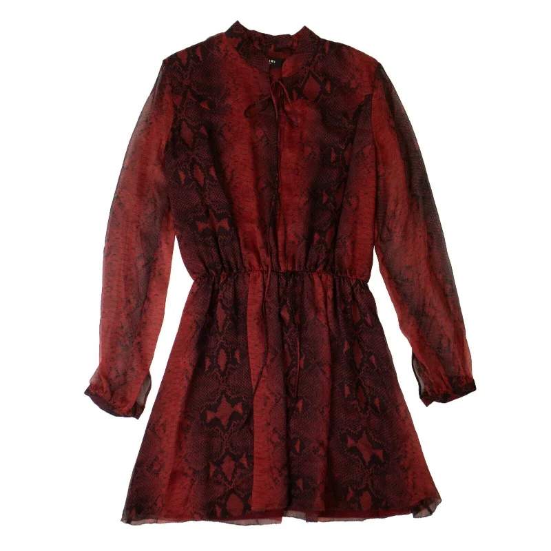 Red Snakeskin Silk Dress