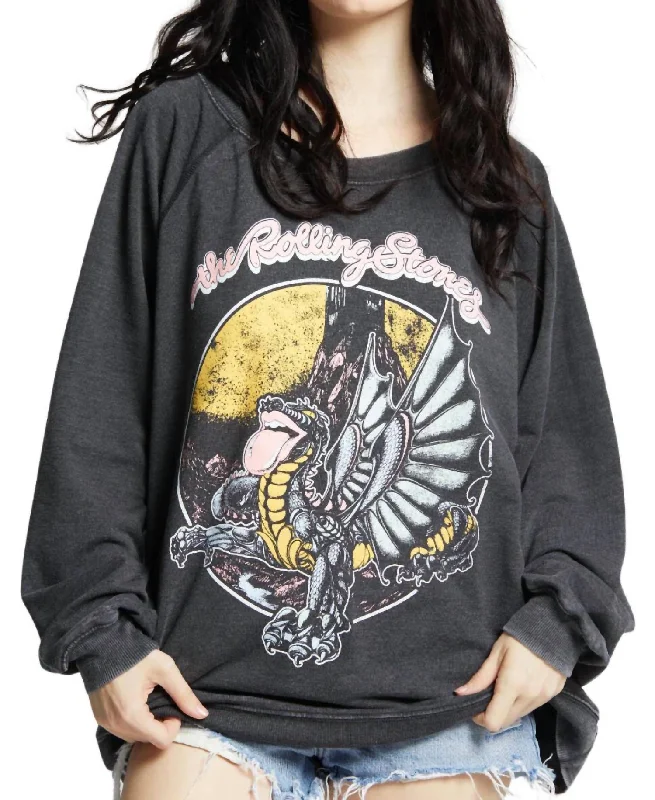 The Rolling Stones Dragon Sweatshirt In Black