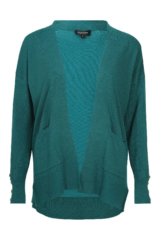 Viscose Rich edge to edge Cardigan | TEAL | 5725ZR