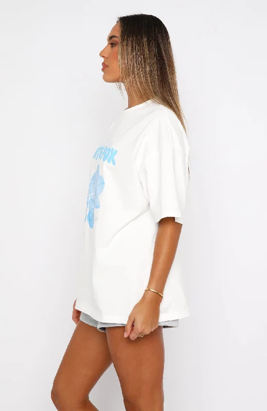 With Love Forever Oversized Tee White/Blue