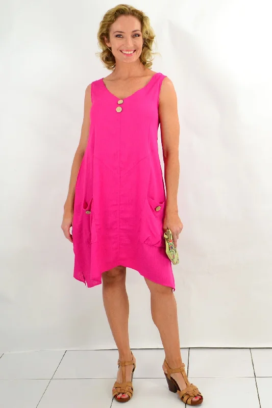 Bright Pink Costa Rica Tunic Dress