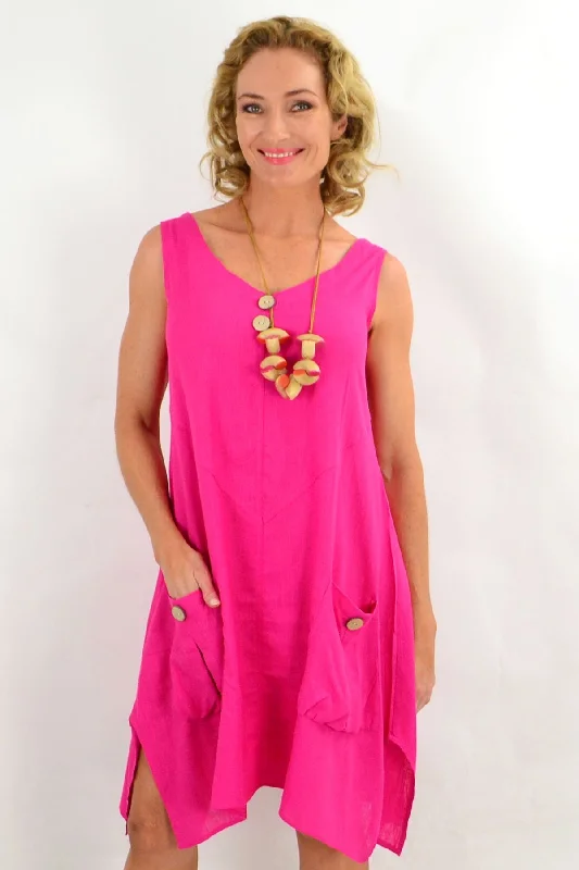 Bright Pink Costa Rica Tunic Dress