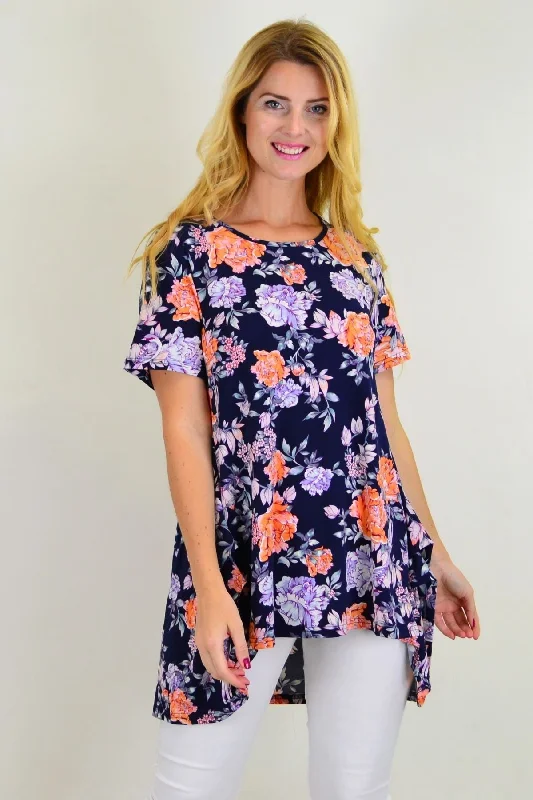 Floral Flamingo Tunic Top