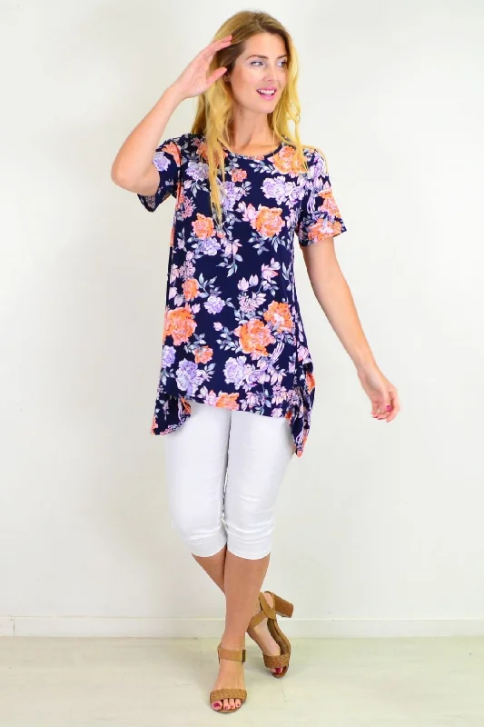 Floral Flamingo Tunic Top