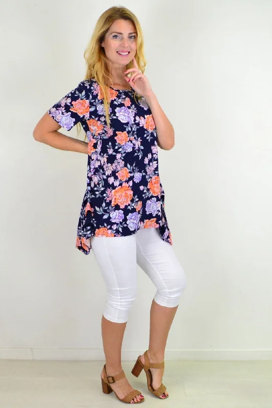 Floral Flamingo Tunic Top