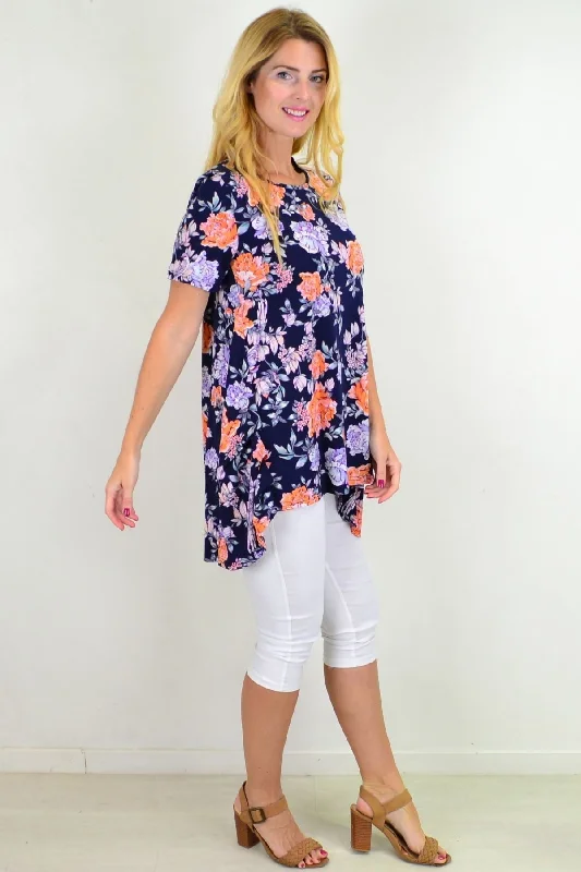 Floral Flamingo Tunic Top