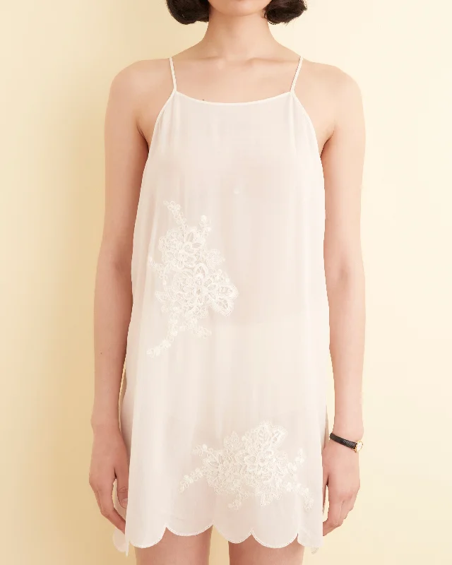 Lace Appliqué Scallop Slip