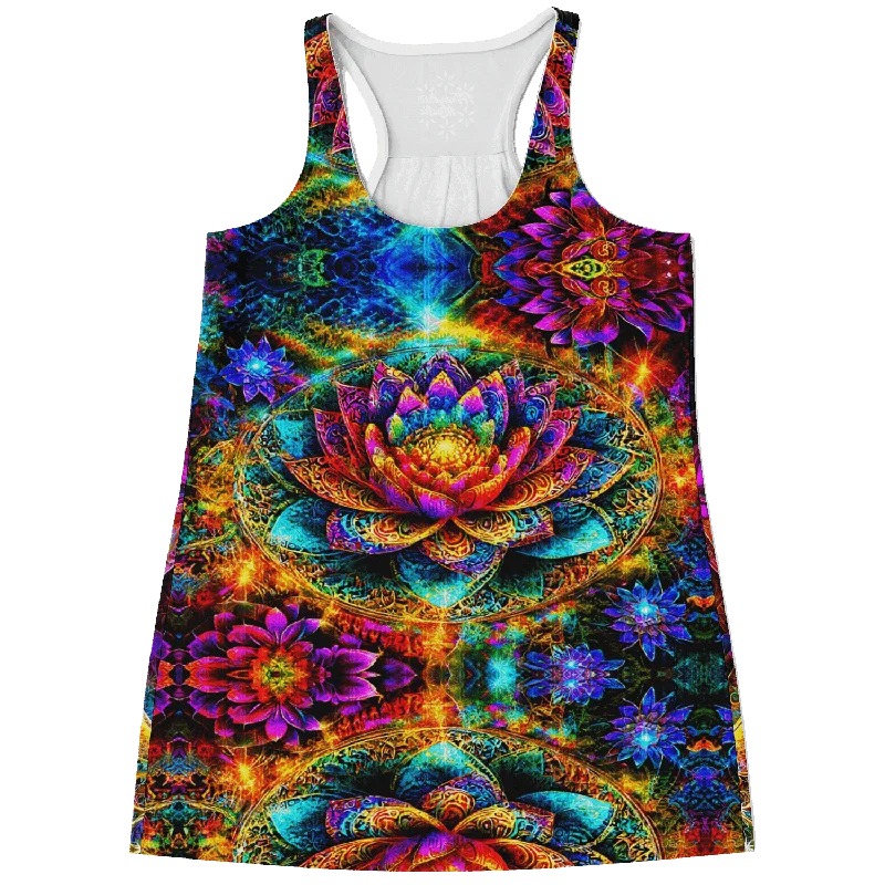 Mystic Abundance - Flowy Racerback Tank Top - All Over Print