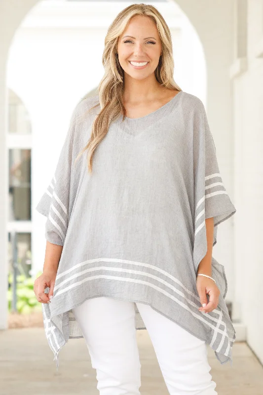 Oh Boy Tunic, Light Grey