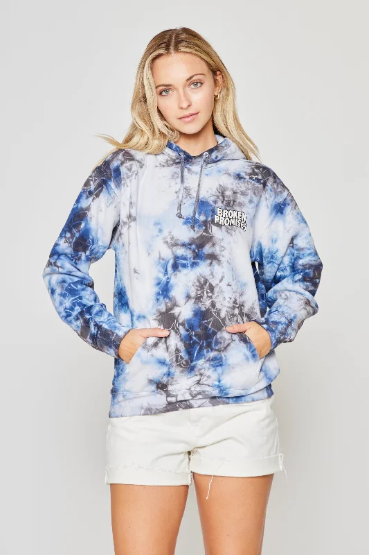 Pyromaniac Blue Crystal Wash Hoodie