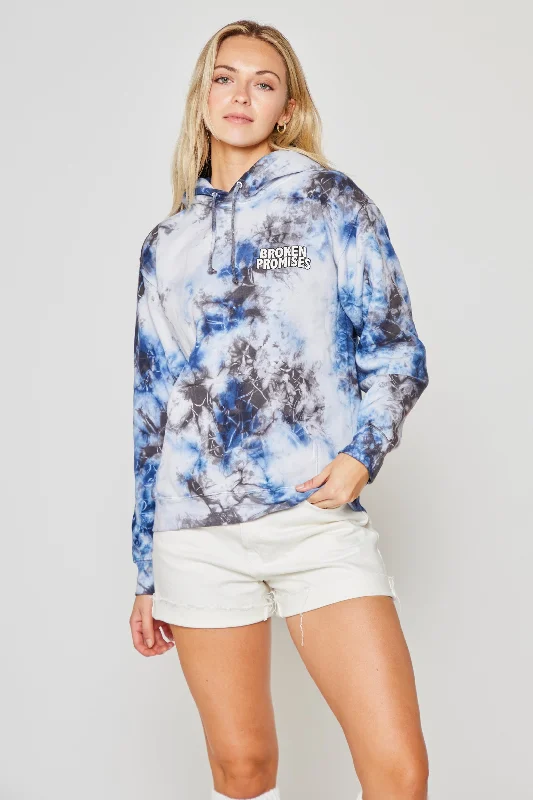 Pyromaniac Blue Crystal Wash Hoodie