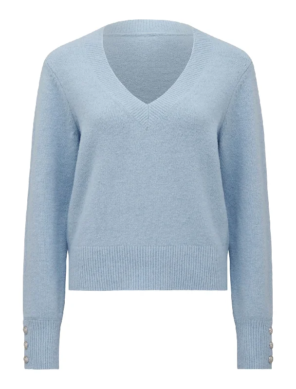 Sabrina Button Cuff Knit Jumper