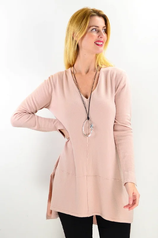 Soft Pink Snuggle Up Tunic Top