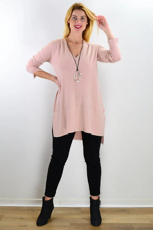 Soft Pink Snuggle Up Tunic Top