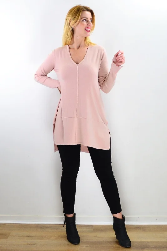 Soft Pink Snuggle Up Tunic Top