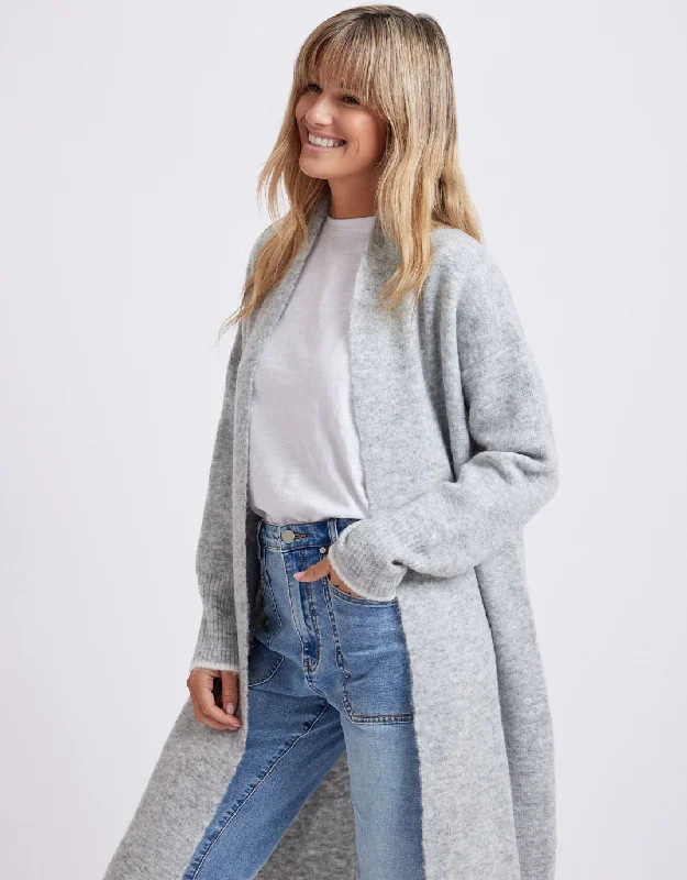 Soho Longline Cardigan - Grey Marle