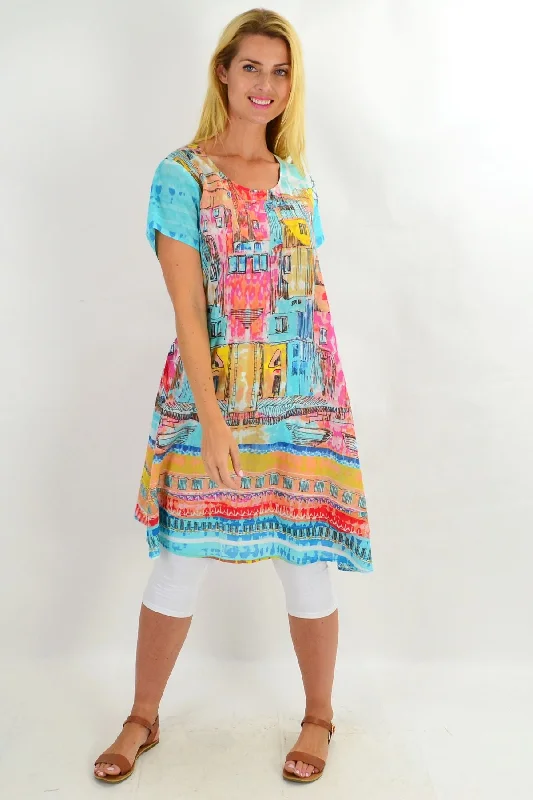 Sur Mer Frill Tunic Shift Dress