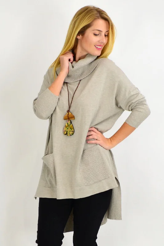 Taupe Taylor Winter Knit Tunic