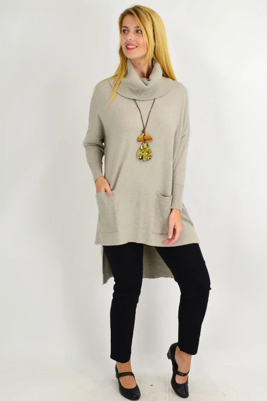 Taupe Taylor Winter Knit Tunic