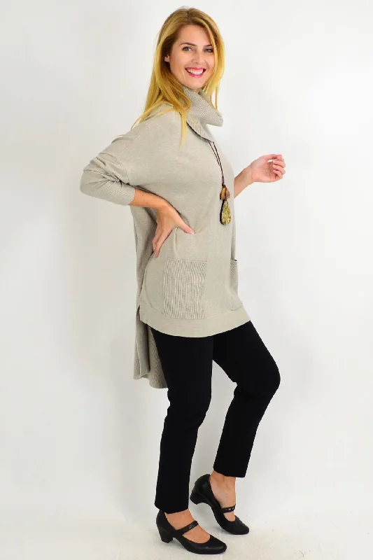 Taupe Taylor Winter Knit Tunic