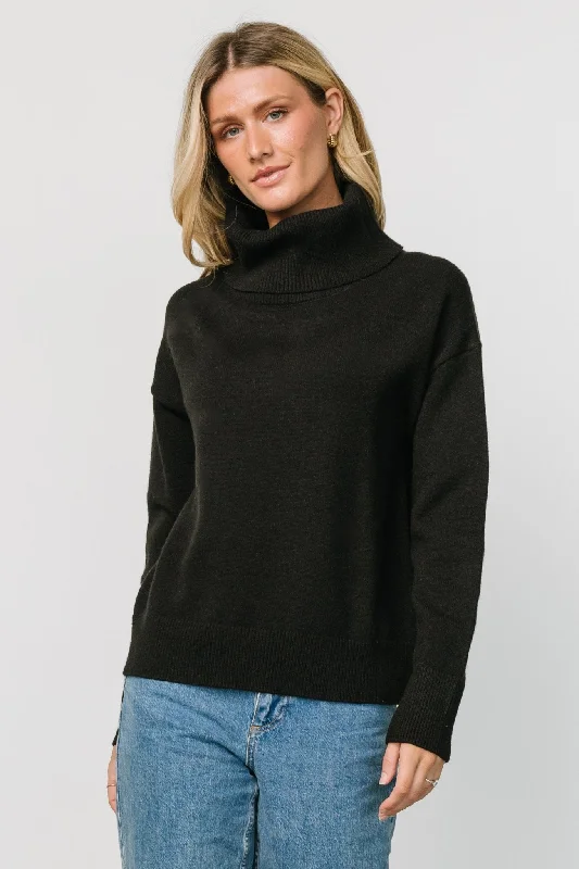 Tera Turtleneck Sweater | Black