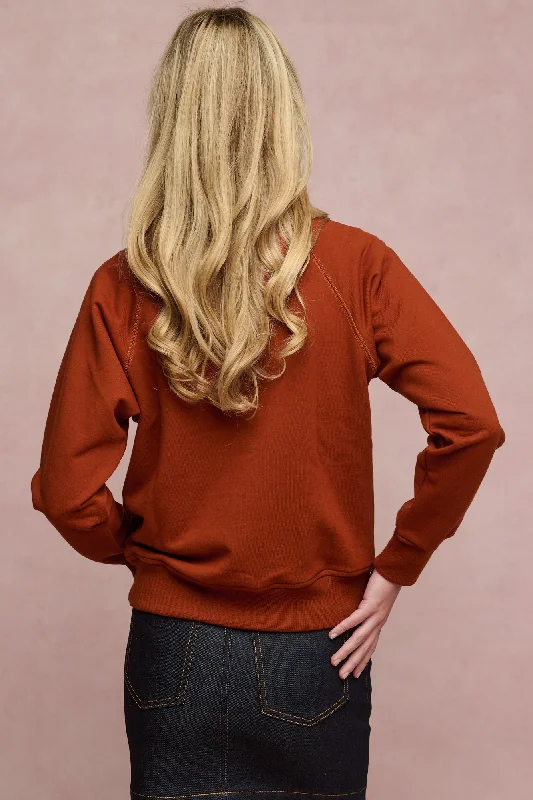 Women's Raglan Sweatshirt - Cinnamon