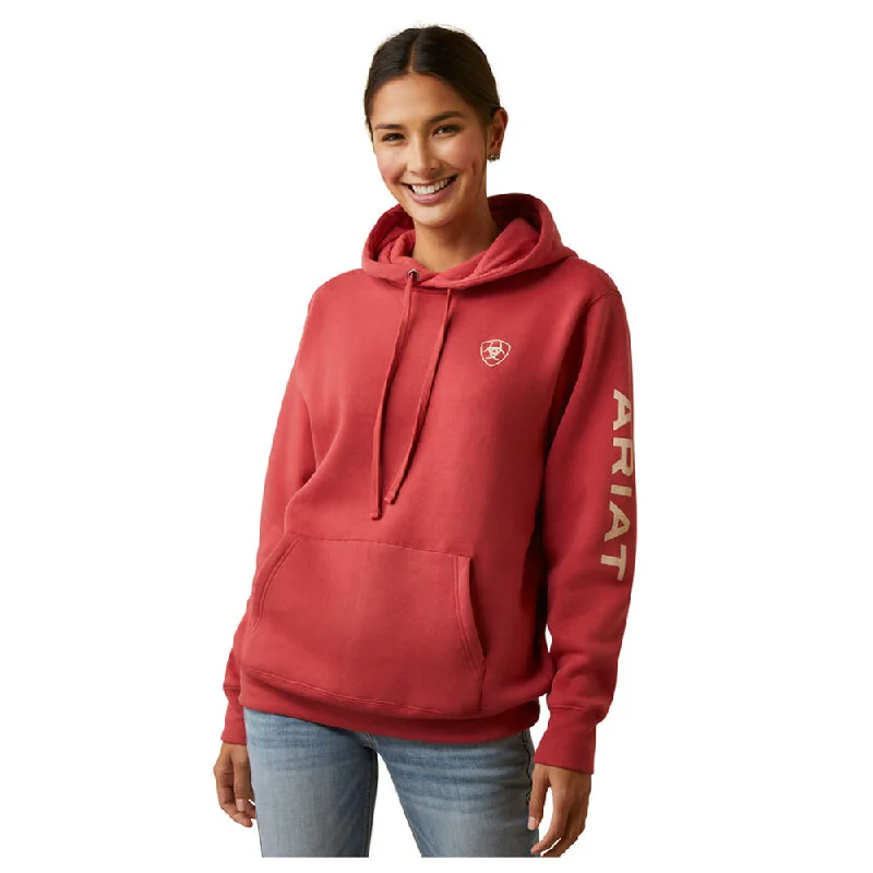 10046164 Ariat Women's Logo Hoodie - Cardinal