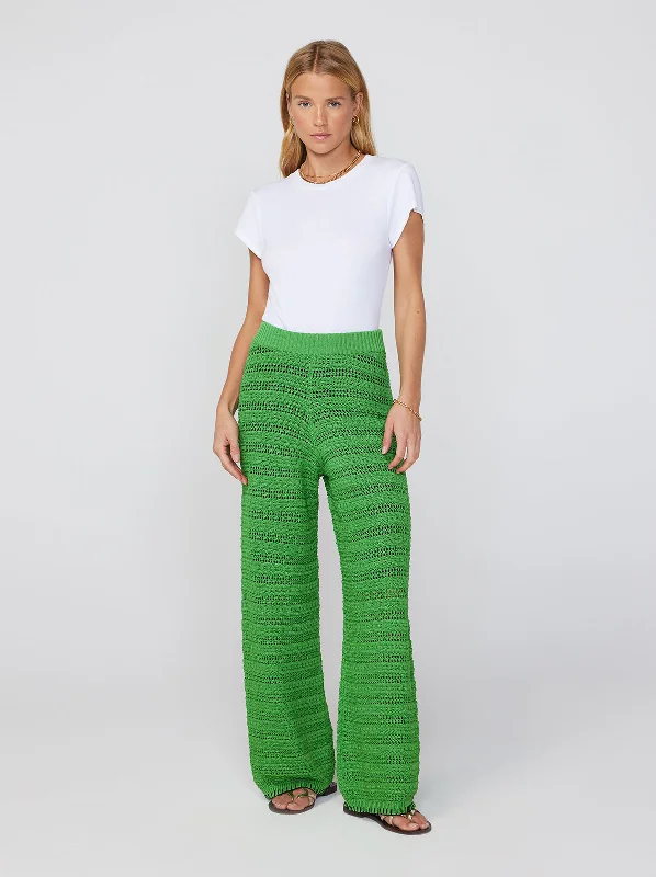 Austin Green Crochet Knit Trousers