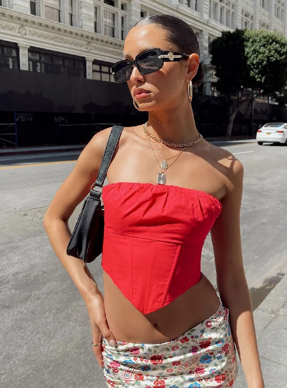 Bad Gal Bustier Red