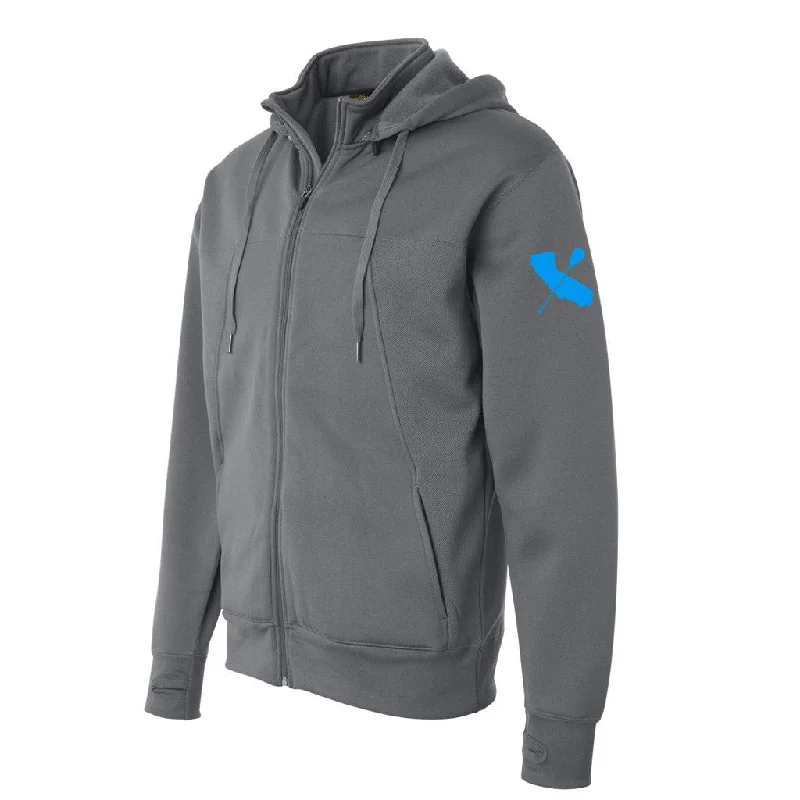 ""CALI-PADDLER"" Poly-Tech Water-Resistant Hooded Zip Jacket