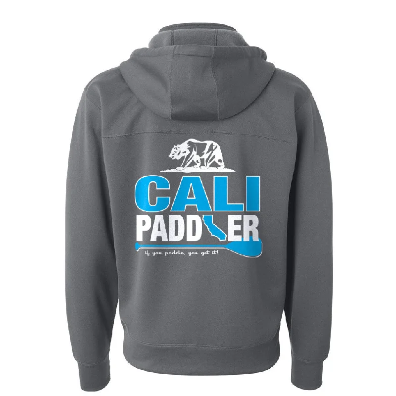 ""CALI-PADDLER"" Poly-Tech Water-Resistant Hooded Zip Jacket