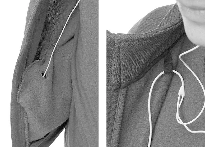 ""CALI-PADDLER"" Poly-Tech Water-Resistant Hooded Zip Jacket