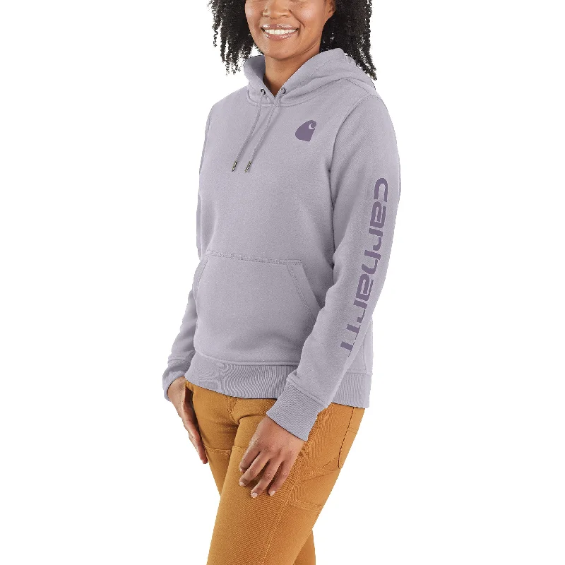 Carhartt Women's Clarksburg Graphic Sleeve Hoodie_Lilac Haze