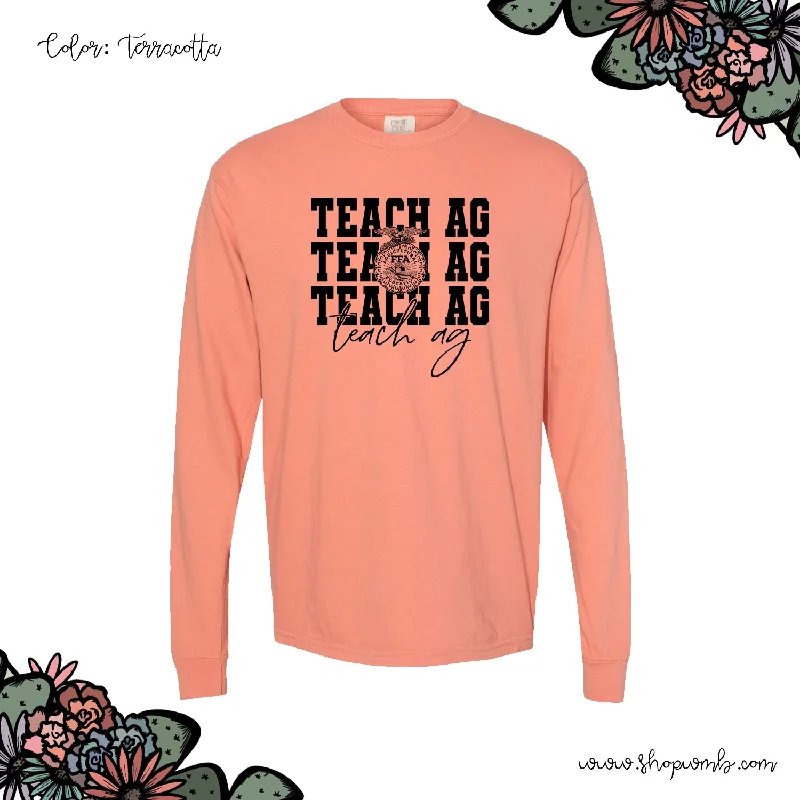 Teach Ag Emblem LONG SLEEVE T-Shirt (S-3XL) - Multiple Colors!