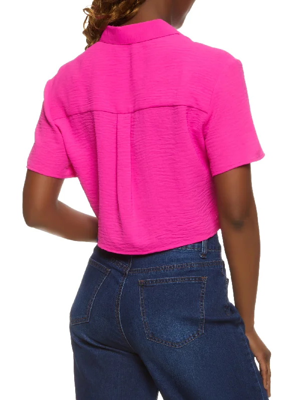 Short Sleeve Cropped Shirt