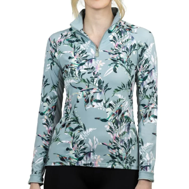 Kastel Denmark Long Sleeve All Over Botanical Print Sunshirt