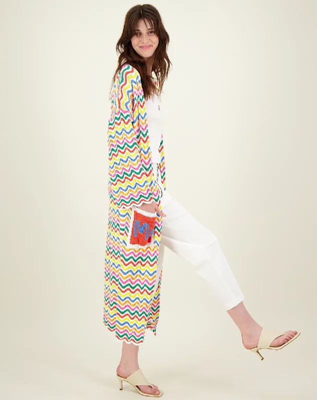 Kimberly Colorful Long Crochet Cardigan